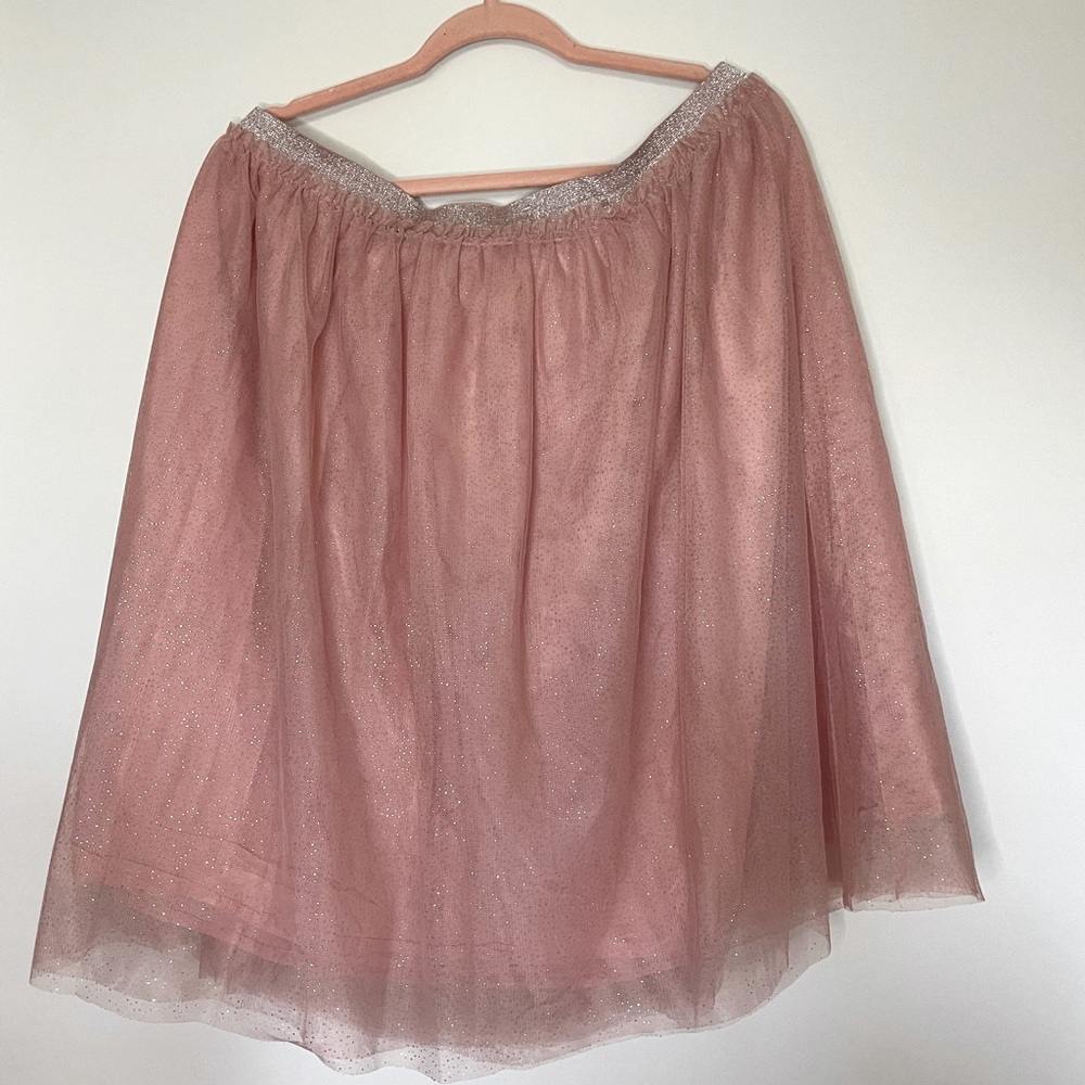 Pink sparkle short skirt